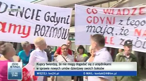 Protest kupcó w Gdyni