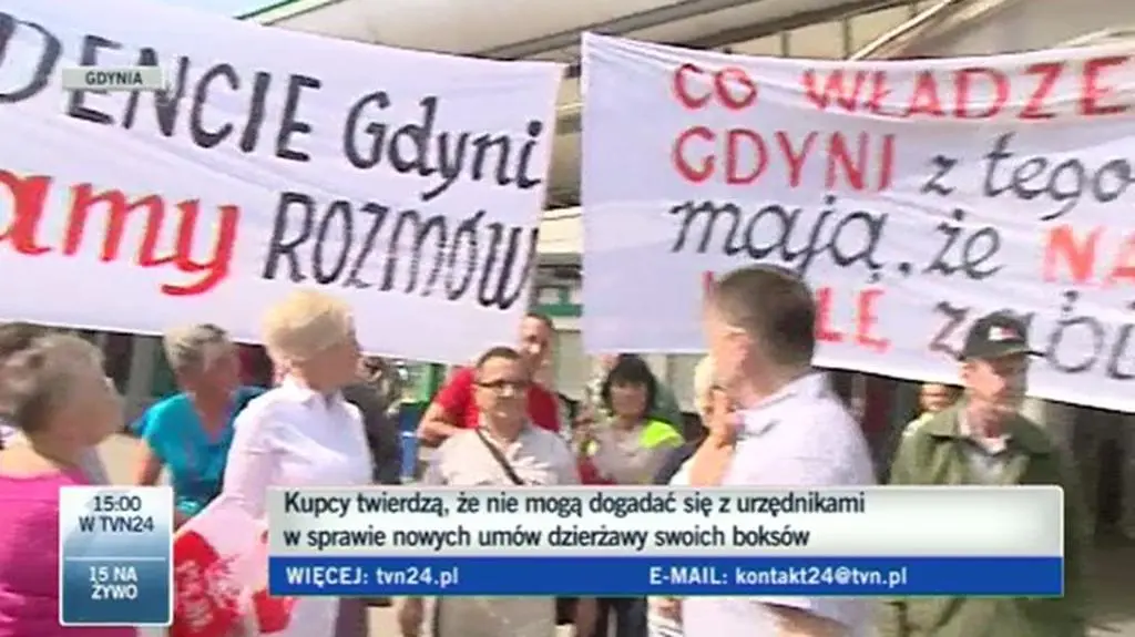 Protest kupcó w Gdyni