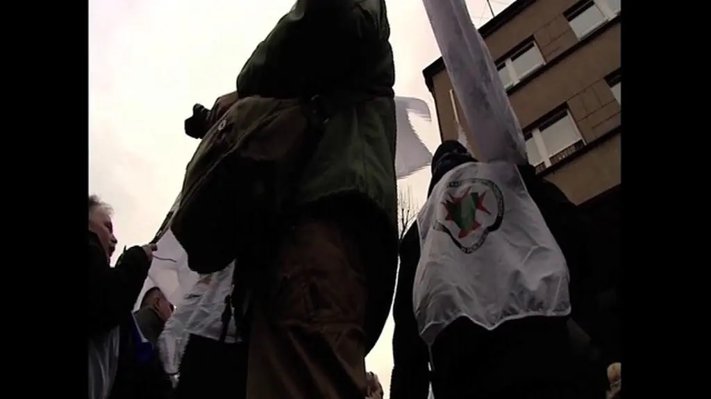 Protest ratowników górniczych w Katowicach