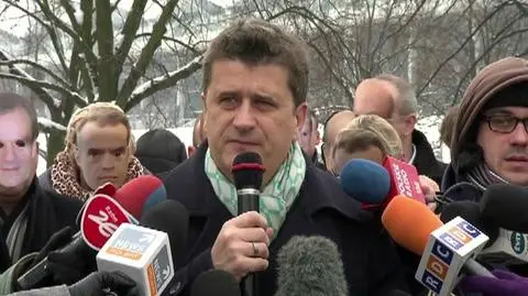 Protest Ruchu Palikota przeciwsko fotoradarom 