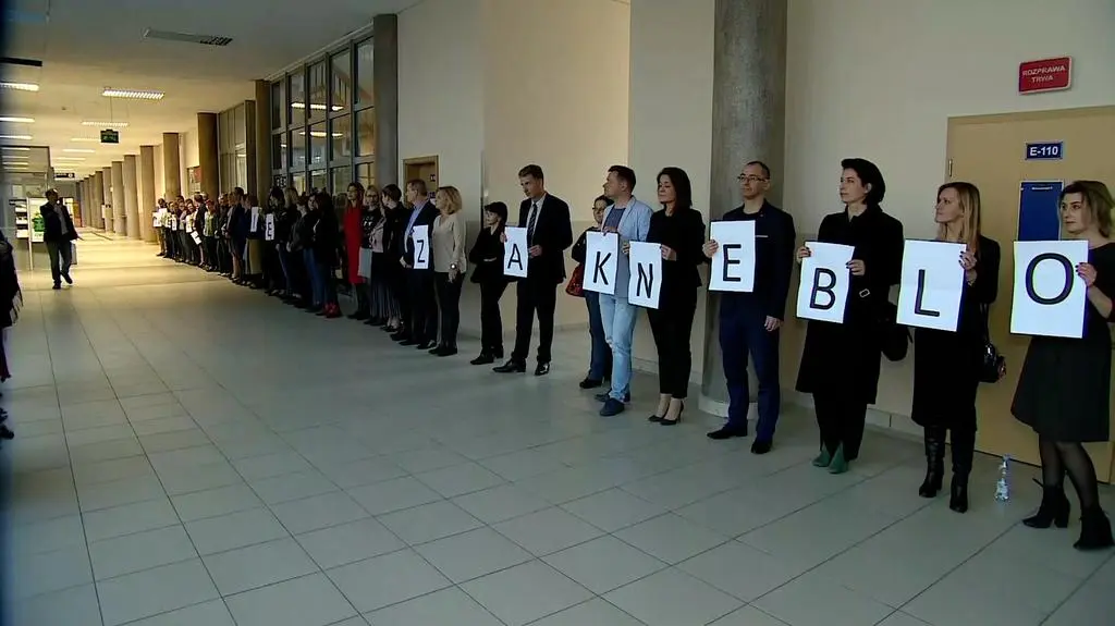 Protest sędziów w Krakowie