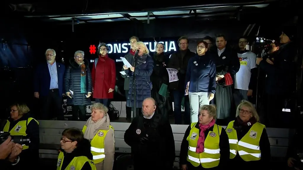 Protest w obronie sądów w Warszawie