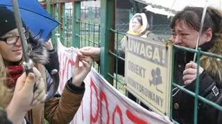 Protestujący spotkali się z rodzinami