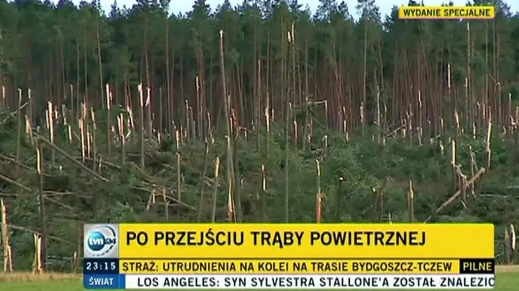 "Przeszła tutaj trąba powietrzna o bardzo niespotykanej skali"