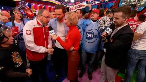 Przygotowania przed meczem hokejowym 