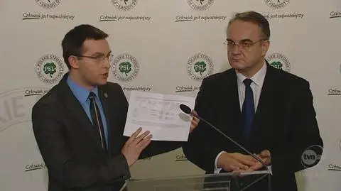 PSL - na podstawie symulacji emerytur kobiet - przedstawił sedno sporu z Platformą (TVN24)