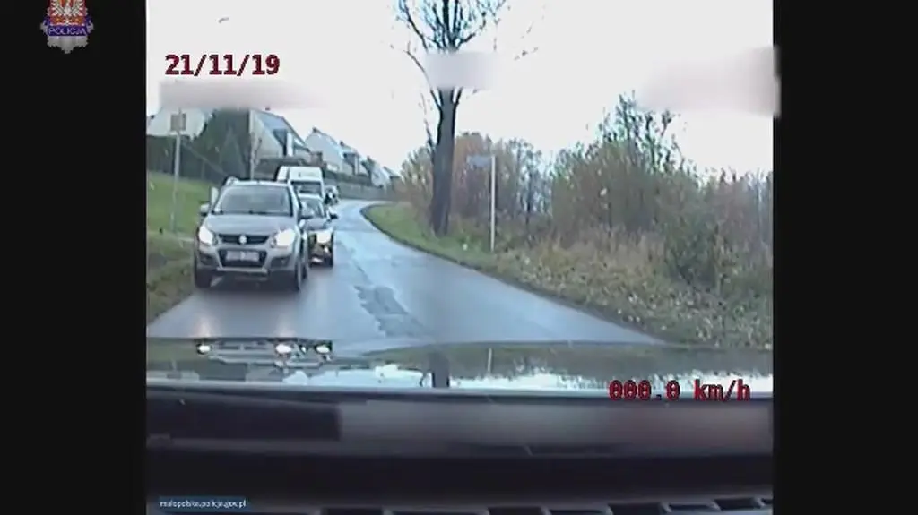 Rejestrator uchwycił  fragment "negocjacji" zatrzymanego z policją