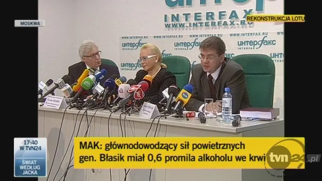 Rekonstrukcja lotu przygotowana przez MAK, cz. 2 (TVN24)