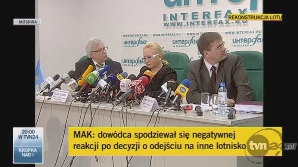 Rekonstrukcja lotu przygotowana przez MAK, cz. 3 (TVN24)