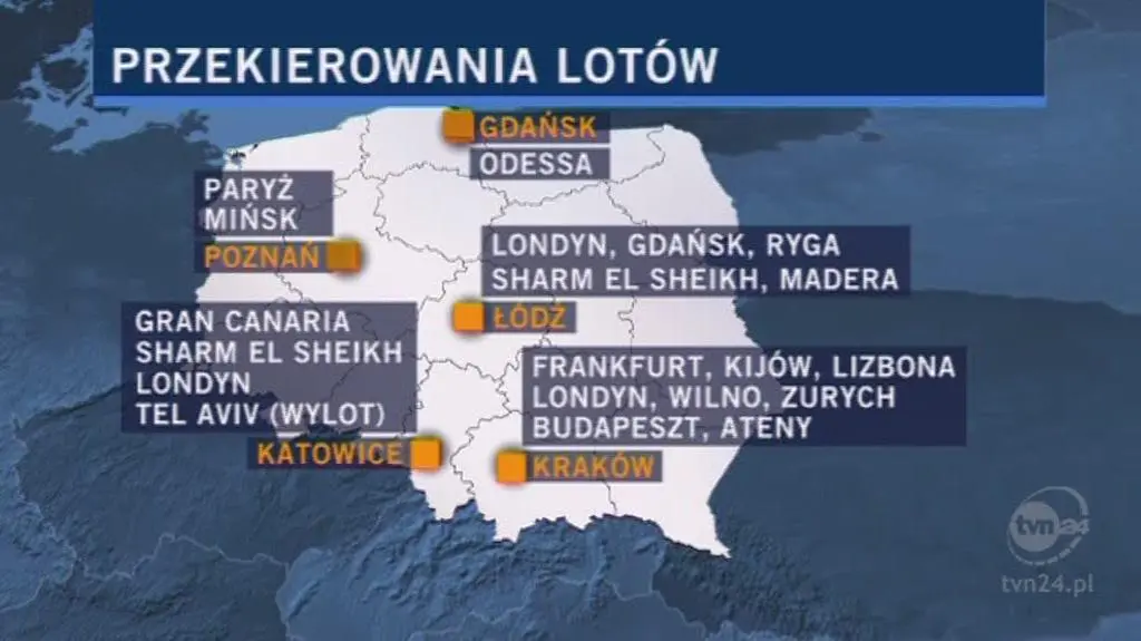 Relacja reportera Pawła Łukasika z warszawskiego lotniska