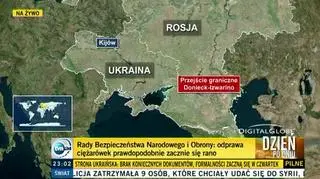 Reporter TVN24 o ciężarówkach z "białego konwoju"