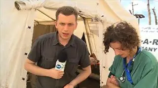Reporter TVN24 rozmawia z lekarką szpitala polowego na Filipinach. "Dziś mieliśmy już 120 pacjentów"