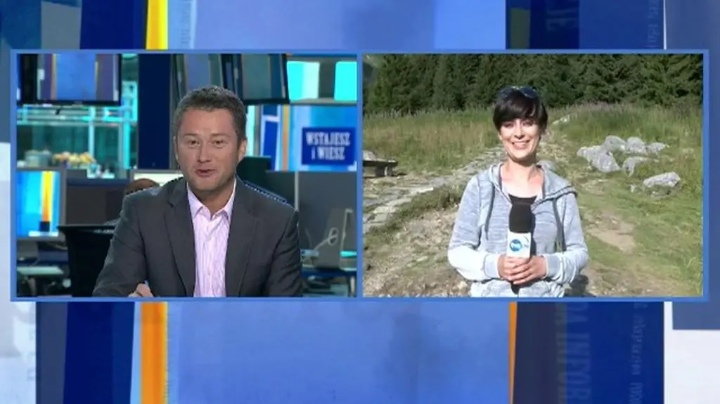 Reporterka TVN24 w drodze na Giewont