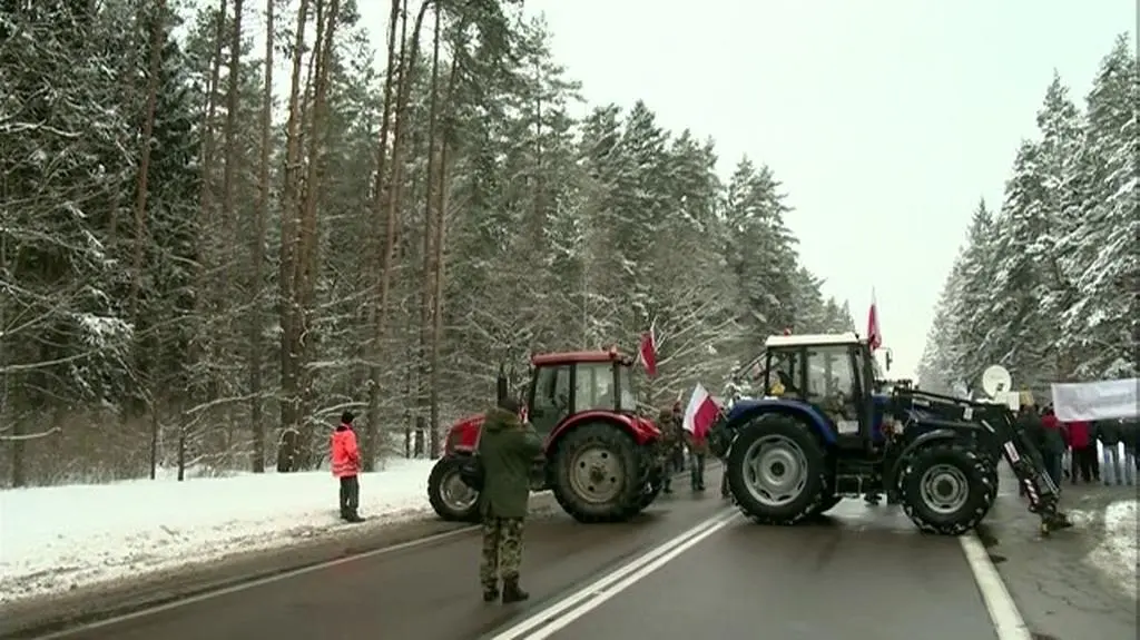 Rolnicy zablokowali drogę