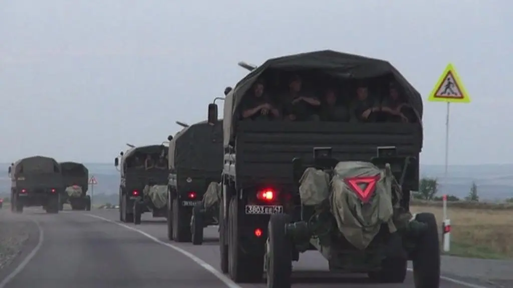 Rosyjska artyleria w ruchu