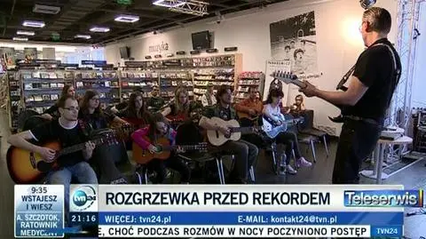 Rozgrzewka przed gitarowym rekordem