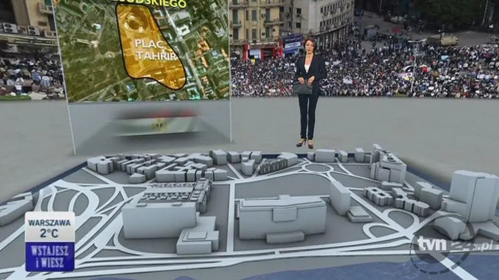 Rozkład sił na placu Tahrir w Kairze (TVN24)