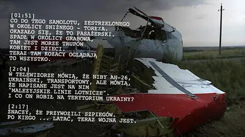 Rozmowa separatystów tuż po katastrofie samolotu 