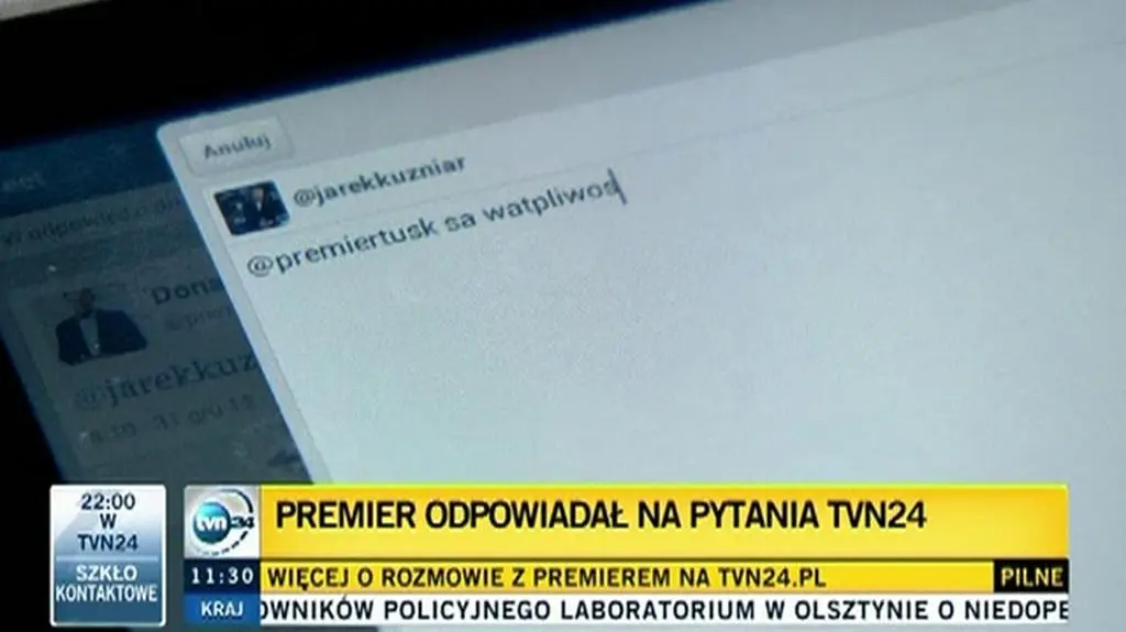 Rozmowa z premierem na Twitterze