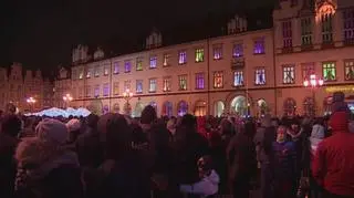 Rozświetlony wrocławski rynek 