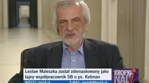 Ryszard Terlecki wspomina spotkanie z Maleszką