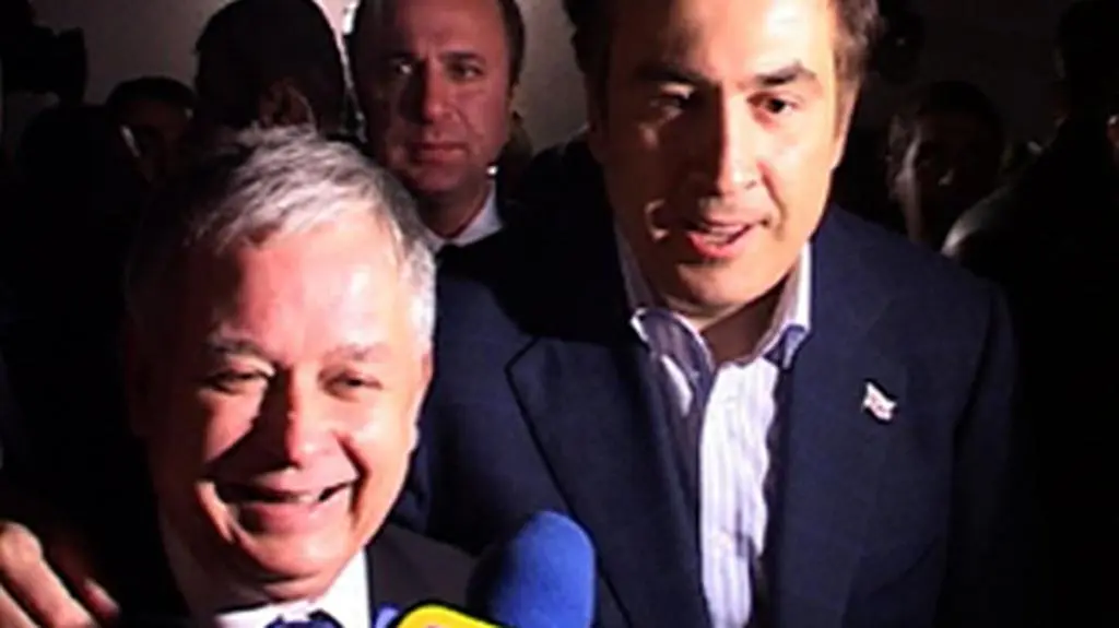 Saakaszwili; Macie bardzo dzielnego prezydenta (tvn24