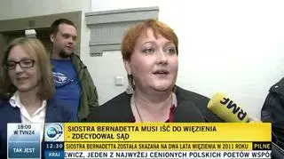 Sąd zdecydował: siostra Bernadetta idzie do więzienia