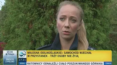 Samochód wjechał w przystanek