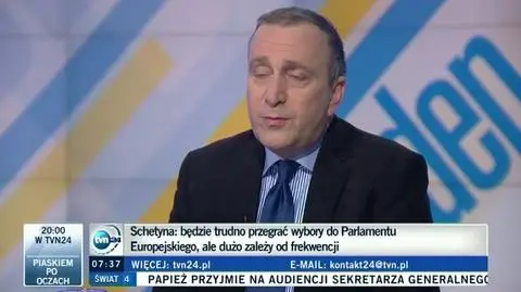 Schetyna krytycznie o Kamińskim na liście PO. "Jedynka" dla Krzaklewskiego zakończyła się porażką 
