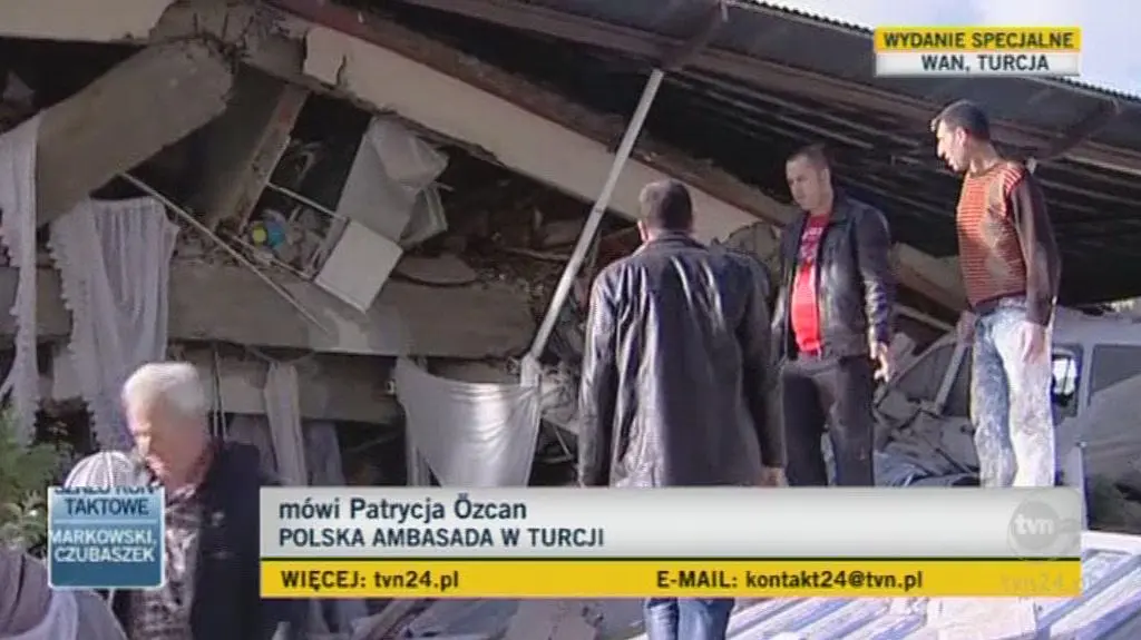 Sekretarz ambasady polskiej o trzęsieniu ziemi (TVN24)