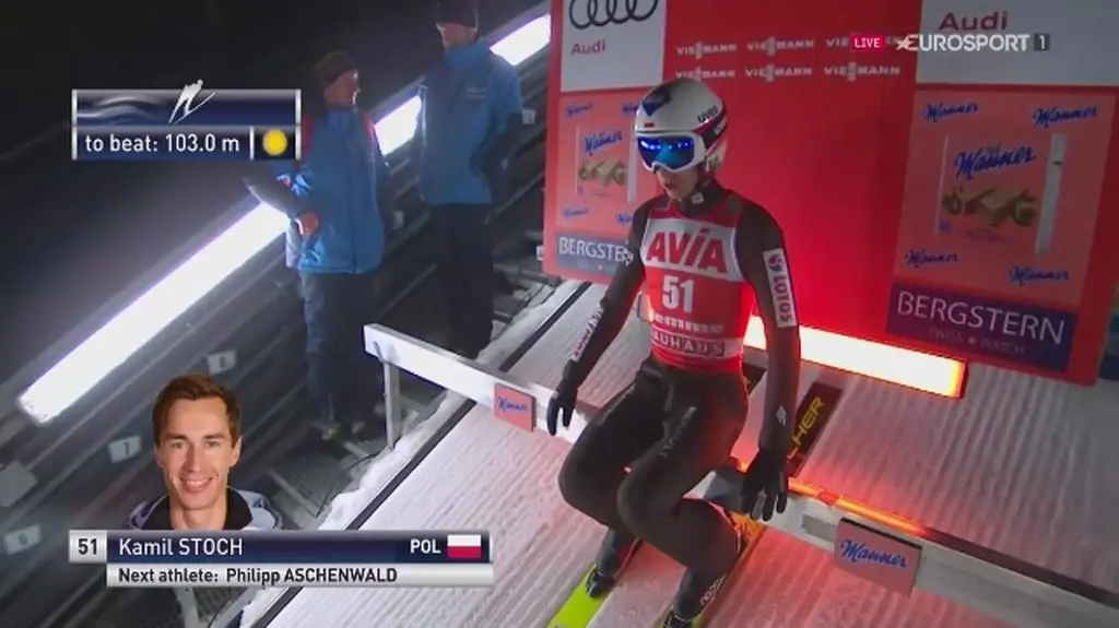 Skok Kamila Stocha w kwalifikacjach w Predazzo