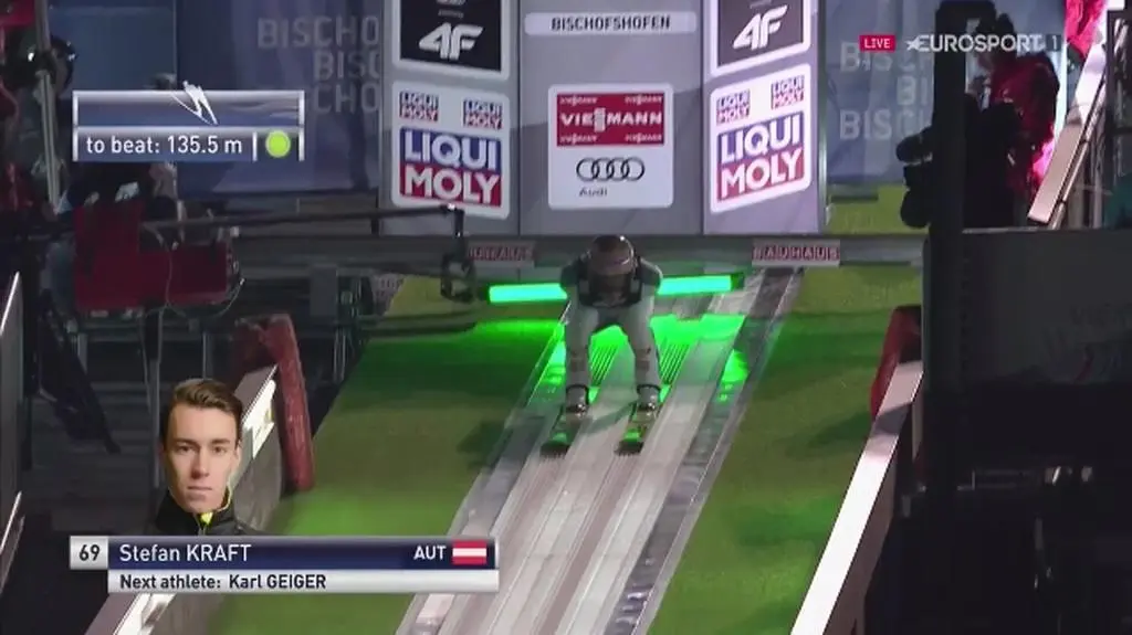 Skok Stefana Krafta z kwalifikacji w Bischofshofen