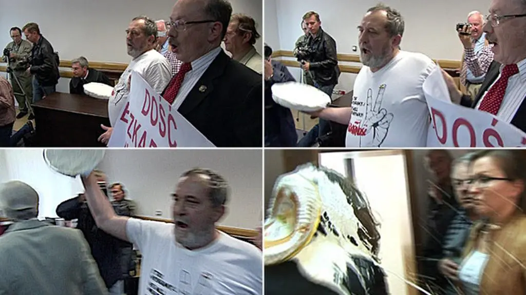 "Skoro górnicy sami się wystrzelali, to tort sam się rzucił". Zygmunt Miernik zgłosi się na policję