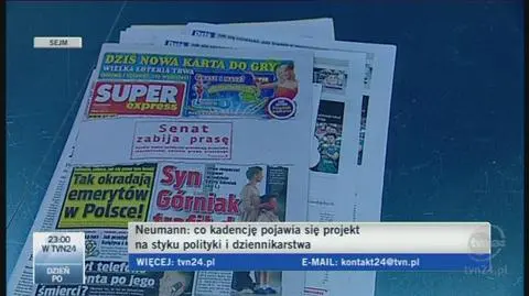 Sławomir Neumann o senackim projekcie nowelizacji