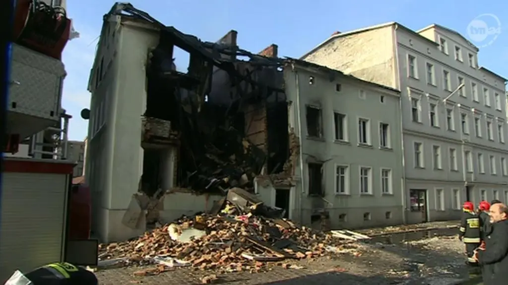 Słupsk po pożarze kamienicy