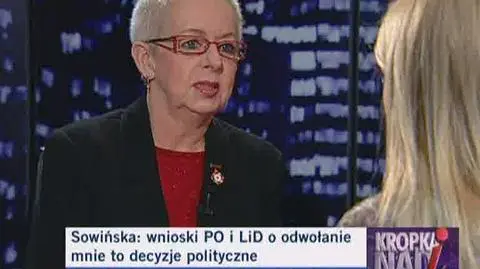 Sowińska: Wniosek o moje odwołanie jest polityczny