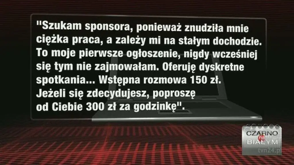 "Sponsoring" - zakamuflowana forma prostytucji (TVN24)