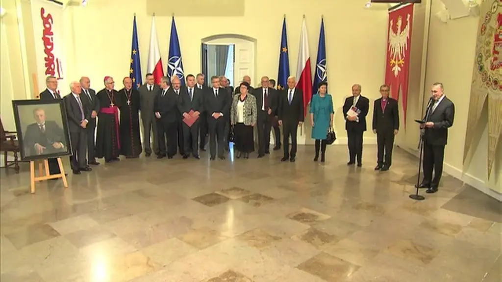 Spotkanie Bronisława Komorowskiego z komitetem honorowym budowy pomnika Korfantego w Warszawie