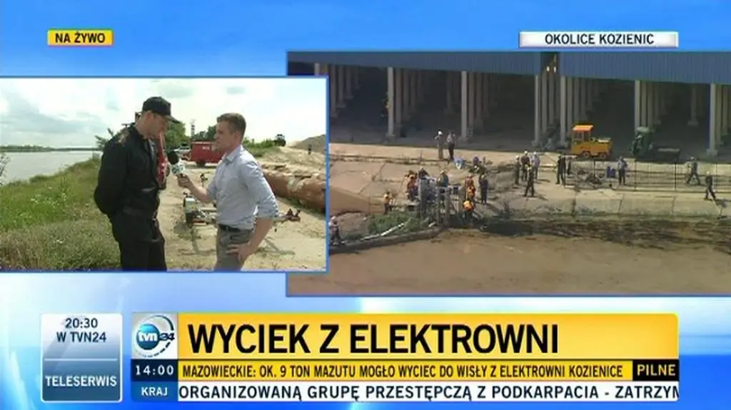 Strażacy "odławiają" mazur z wody