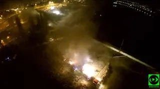 Strażacy w akcji. Nagranie z powietrza