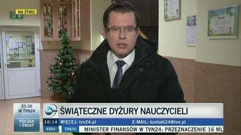 Świąteczne dyżury nauczycieli