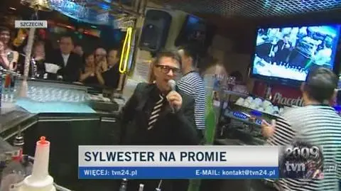Sylwester na szczecińskim promie (TVN24)