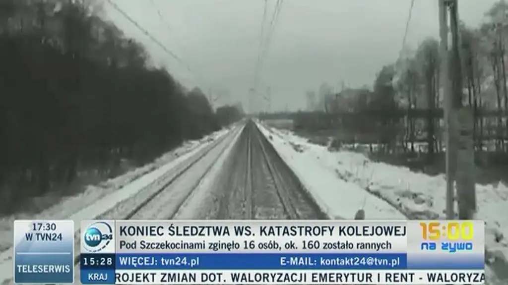 Symulacja katastrofy kolejowej pod Szczekocinami