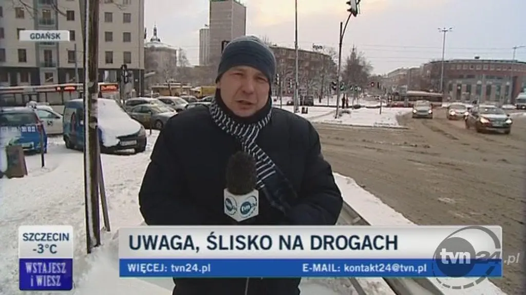 Sytuacja drogowa w Gdańsku/TVN24