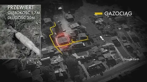Szczyrk - przebieg gazociągu na ulicy Leszczynowej