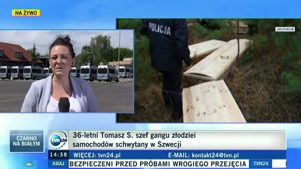 Szef gangu, który ukradł samochód z trumnami, wpadł w ręce policji