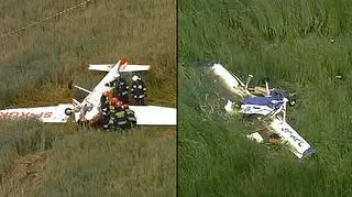 Szkoleniowe Cessny zderzyły się w powietrzu