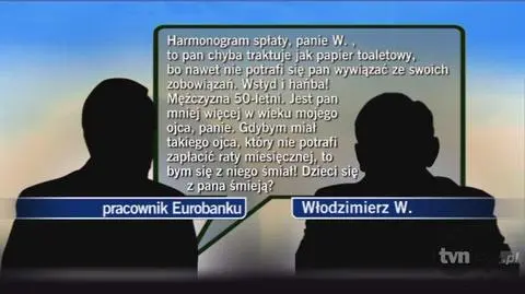 Tak pracownicy Eurobanku rozmawiają z klientami (TVN24)