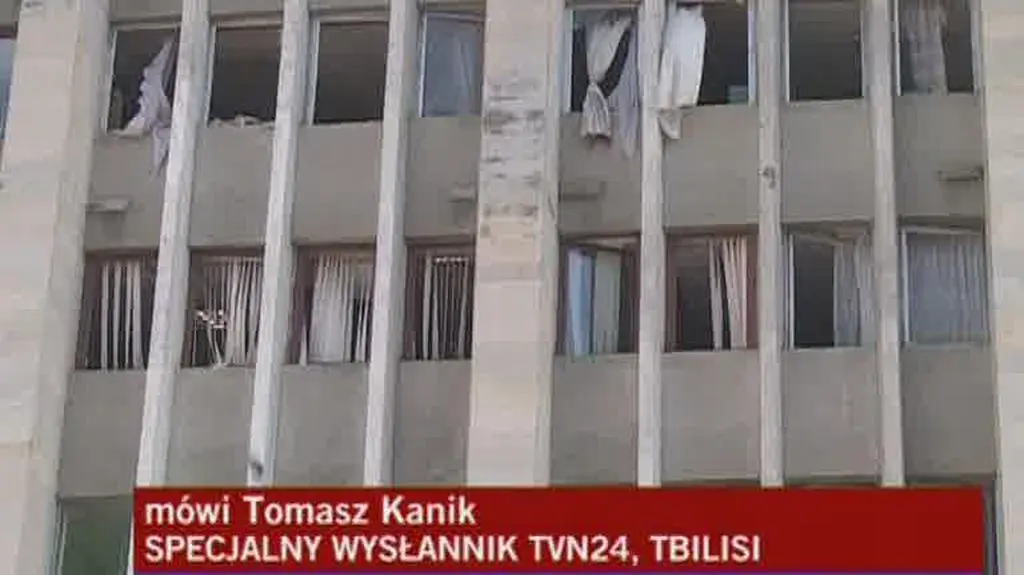 Tomasz Kanik, specjalny wyslannik TVN24 do Gruzji (TVN24)
