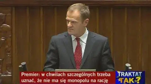 Trzecia część wystąpienia Donalda Tuska
